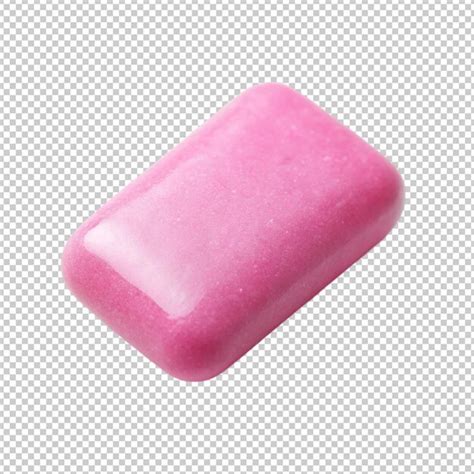 Pink chewing gum on transparent background | Premium AI-generated PSD