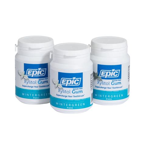 Epic Xylitol Chewing Gum - Sugar Free & Aspartame Free Chewing Gum ...