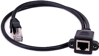 AdzMozi® Ethernet Extension Cable, [0.5 Meter] 0.6m RJ45 Male to Female ...