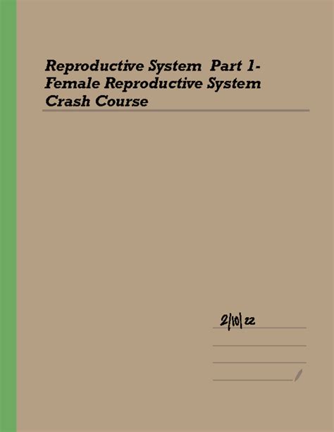 Image result for Crash Course Reproductive System