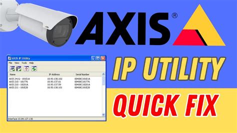 Axis IP Utility not showing camera [WATCH ME FIXING IT...] - YouTube