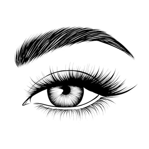 Handdrawn female eye | Premium Vector