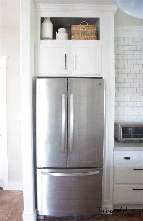 Building a Cabinet Above the Fridge - Kitchen Renovation – The Inspired Workshop Refrigerator ...