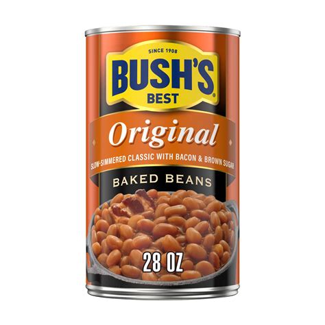 Bush's Original Baked Beans, Canned Beans, 28 oz Can - Walmart.com