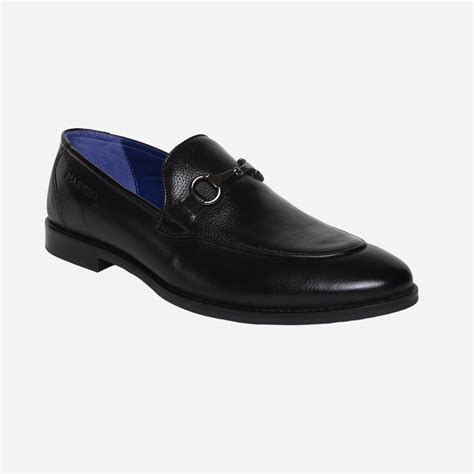 Masabih Genuine Milled Leather Black Loafer Slipon Shoes for Men