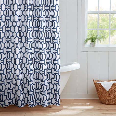 Navy blue shower curtain liner online