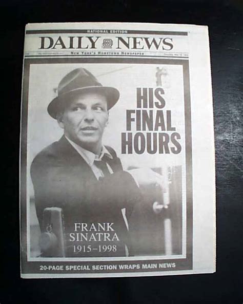 Death of Frank Sinatra... - RareNewspapers.com