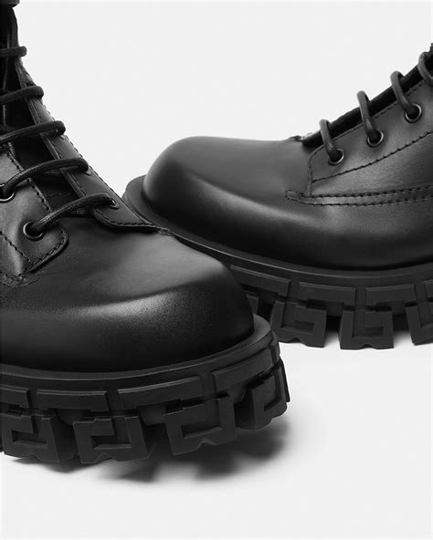 Greca Portico Boots Negro | VERSACE