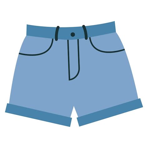 Denim-Shorts-Symbol Jeans-Kleidung Vektor-Illustration | Premium Vektor