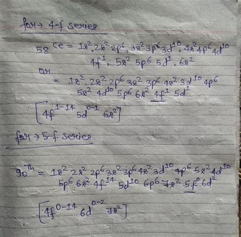 What is the general electronic configuration of f- block element ...