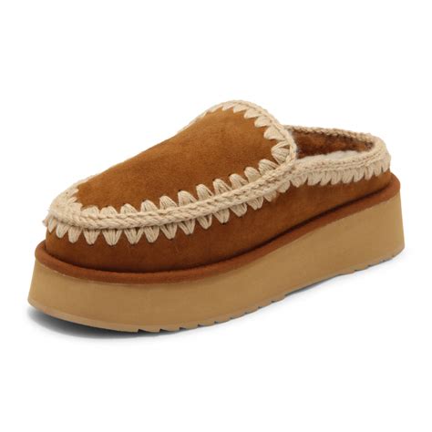 M7710 SABOT DONNA MOU CLOG ESKIMO PLATFORM WOMAN SLIPPERS