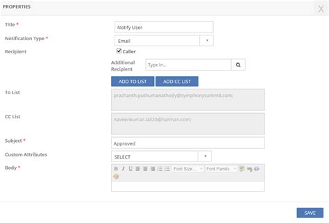 Configuring Graphical Workflow for Service Request Approval