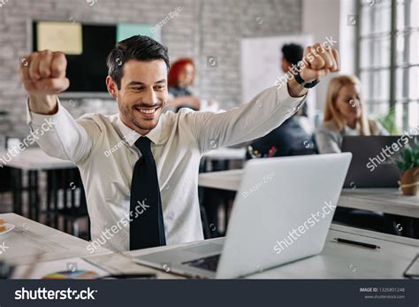 Happy Person Using Computer 的图像结果