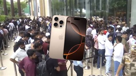 21 hours in queue! iPhone 16 craze hits India with huge lines in front ...