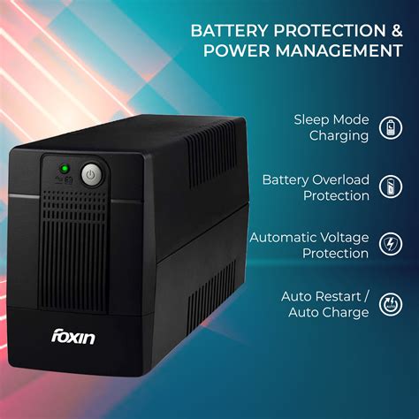 Foxin FPS-755/600VA Uninterrupted Power Supply (UPS), with LED Indicat ...