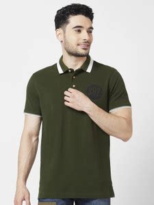 Spykar Solid Men Polo Neck Green T-Shirt - Buy Spykar Solid Men Polo ...