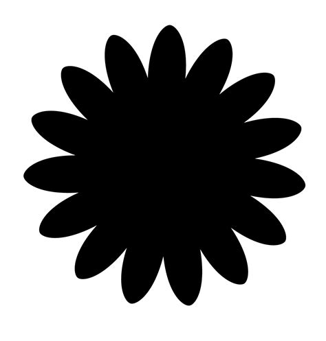 Black and White Flower Silhouette