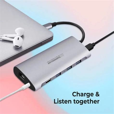 Zebronics USB Type C to USB, SD, Micro SD, RJ45 Slots,HDMI and VGA ...
