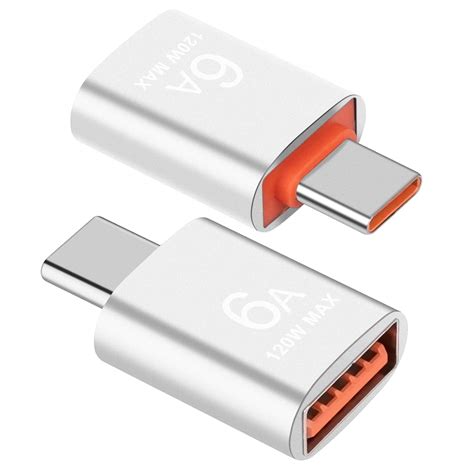 USB to USB C Adapter(2 Pack), USB to USB C 3.0 OTG Adapter, USB C Male ...