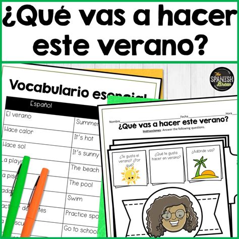 Summer Vacation Activities for Spanish Class - The Spanish Brew