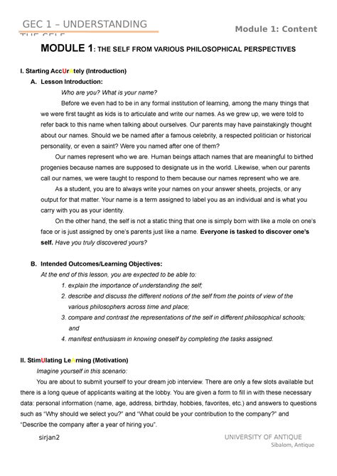 Image result for Understanding the Self Module 1