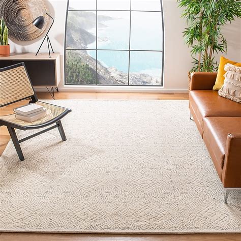 Safavieh Glamour Polias 9 X 12 (ft) Wool Ivory/Beige Indoor Abstract ...