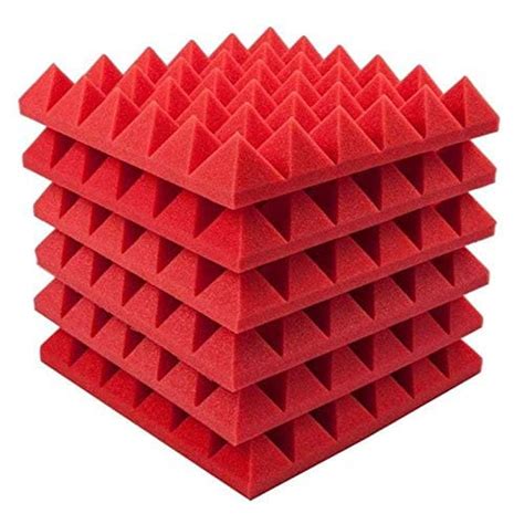 DWB Acoustic (Pack of 18) SoundProofing Pyramid Acoustic Foam Panels 2 ...