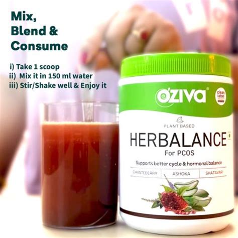 OZiva HerBalance for PCOS (with Myo-Inositol), Natural Drink for PCOD ...