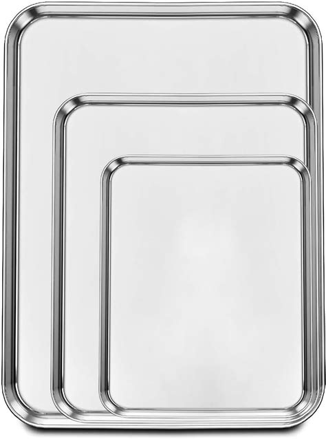 xucix Baking Sheet Stainless Steel Cookie Sheet Baking Sheet Pan 9/12 ...