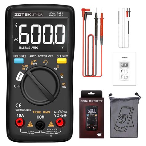 Buy ZOTEK ZT-102A LCD 6000 Count, Automatic/Manual Dual Mode multimeter ...