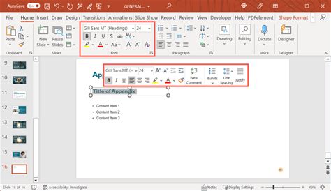 Image result for PowerPoint Appendix Format