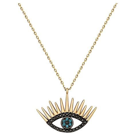 Emerald Square Evil Eye Necklace For Sale at 1stDibs