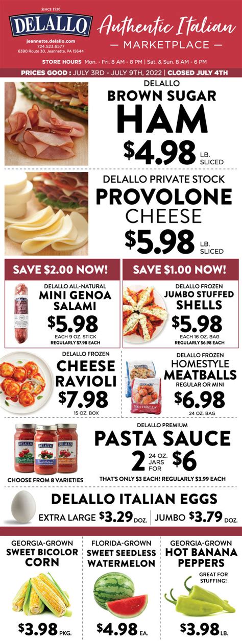 Weekly Italian Marketplace Ad - DeLallo Italian Marketplace