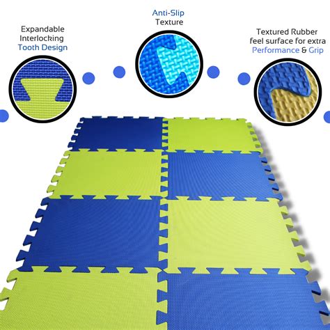20mm Thick Multi-Coloured Mats | Pack of 8 | Wide Range of Colour Comb ...