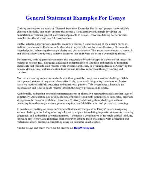 General Statement Example 的图像结果