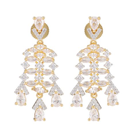 Sparkling Essentials Zyra Bloom American Diamond Necklace Set – VOYLLA