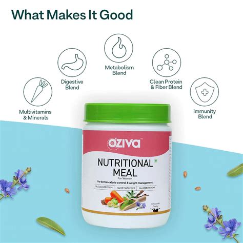 Buy OZIVA NUTRITIONAL MEAL FOR WOMEN CHOCOLATE (1KG) | CALORIE CONTROL ...