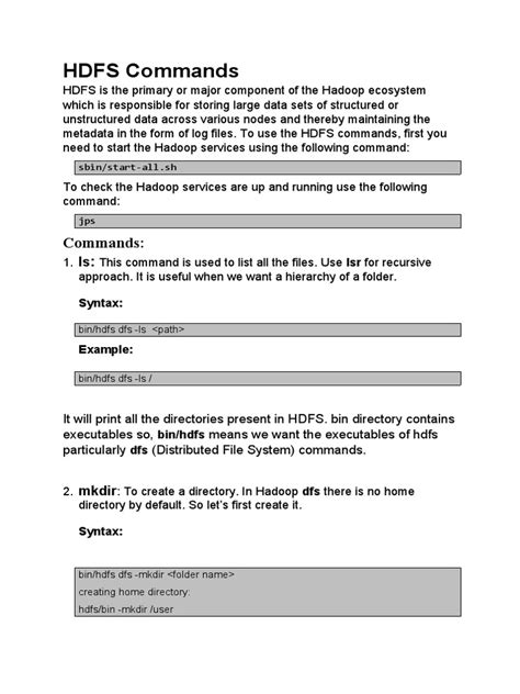 Basic HDFS Commands 的图像结果