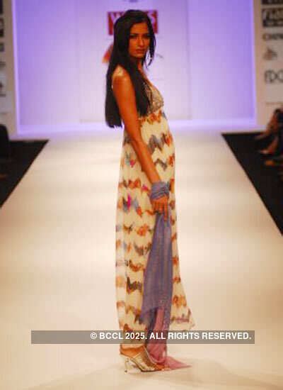 A model displays a creation by Pashma on Day 4 of Wills Lifestyle India ...