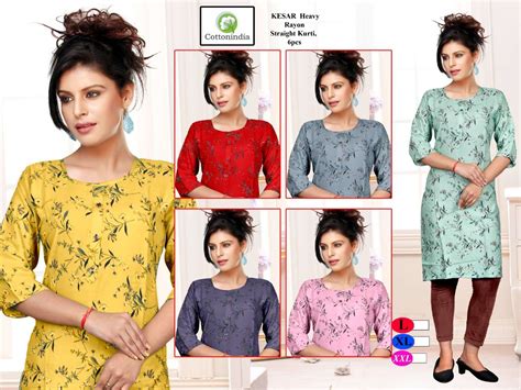 Kesar special festival kurti with hevy riyon print