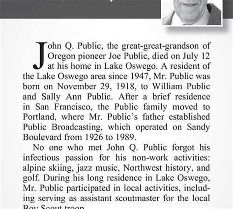 Image result for Sample Obituary