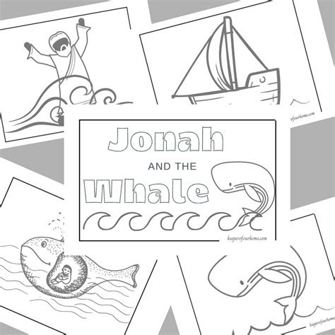Jonah and the Whale Free Coloring Pages For Toddlers - Keeper of our Home