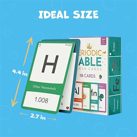 Hubble Bubble Kids Periodic Table for Kids - Laminated Elements Flash ...