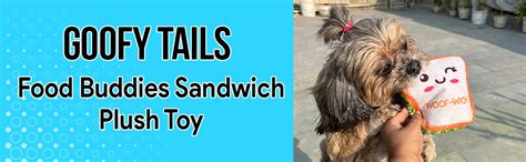 Buy Goofy Tails Food Buddies Sandwich Plush Dog Toy | Light Chewers ...