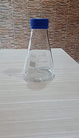 Glassco 500ml Flask Erlenmeyer with Screw Cap, PACK OF 2 : Amazon.in ...