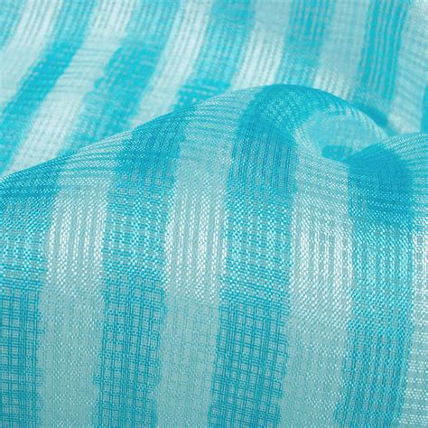 Smalt Blue Stripes Pattern Digital Print Kota Doria Fabric – Fabcurate