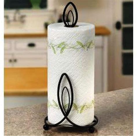 WOOD ART STORE Metal Black Tissue Roll Paper Holder/Paper Towel Holder ...