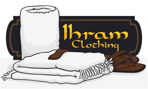 Roupas tradicionais do ihram para a celebração do Hajj | Vetor Premium