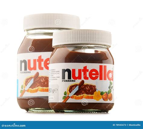 Two Jars of Nutella Spread Isolated on White Editorial Stock Photo ...