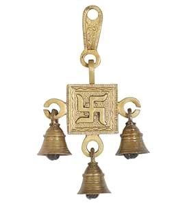 Amazon Brand - Umi Brass Swastika Wall Hanging Bells - Swastika Hanging ...